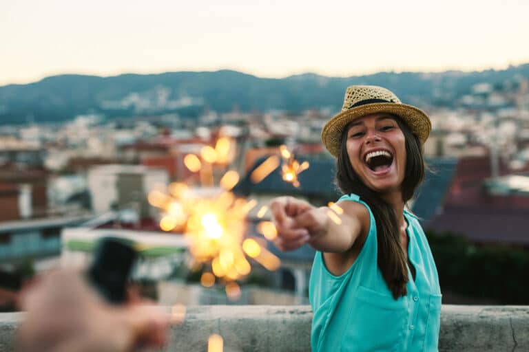 Woman with Sparkler