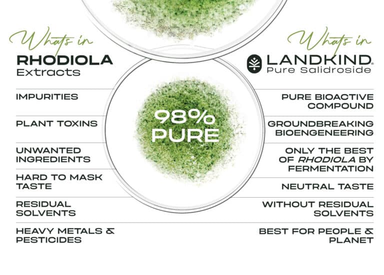Comparison of Rhodiola extracts vs Landkind Pure Salidroside